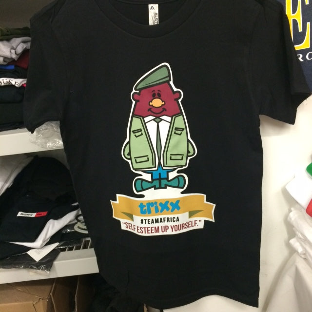 Africa vs West Indies "The Social Network" Character Tees