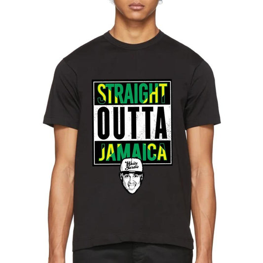 White Yardie's Straight Outta Jamaica" Tee